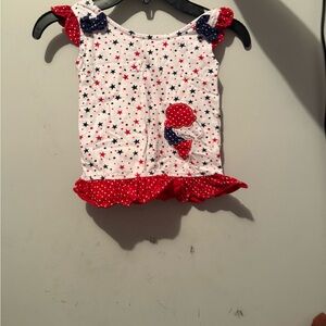 Swiggles Red and Blue Starry Top